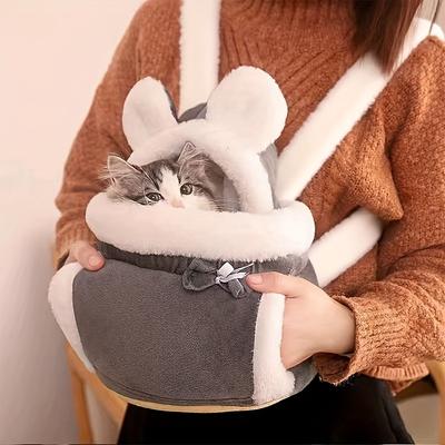1 шт. портативный зимний теплый рюкзак для кошек и маленьких собак с мягкой флисовой подкладкой, эргономичным дизайном и системой ремней безопасности