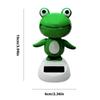 Solar Powered Dancing Frog Car Dashboard Decoration Shake Head Frog Auto Interior Ornaments Car Swinging Bobble Head Frog