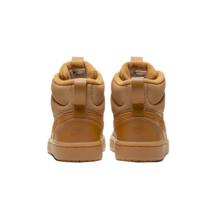 Nike Кроссовки Court Borough Mid 2 Ботинки Нескользящие Устойчивые к истиранию Средняя высота Скейтбордические Обувь Пшеничный BQ5442-700
