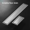 Concealed Stainless Steel Floor Drain - Anti-Odor Linear & Square Shower Drain for Bathroom