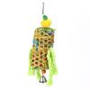 Bamboo Woven Bird Bite Toy Chew Training Paper Silk Cotton Rope Bird Hanging Toy for Pet Birds