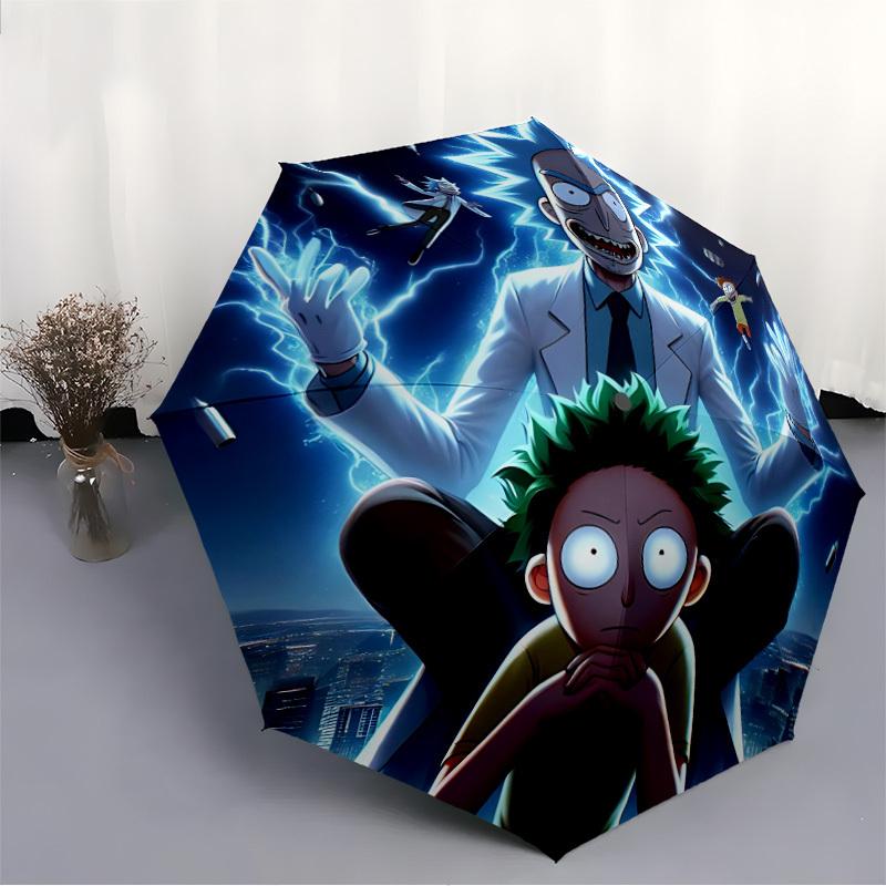 1pc Rick and Morty Automatic Open/Close Umbrella, Christmas Gift for Men Women, Daily Travel Outdoor Use yy251101173