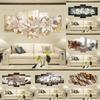 5 Panels Modern Fashion Lilies Flower Canvas Painting Wall Art Posters and Prints Living Room Bedroom Home Decor No Frame