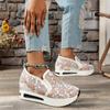 Women Fashion Casual Shoes Running Shoes Sport Wear Floral Embroidery Sheer Mesh Sneakers Platform Shoes