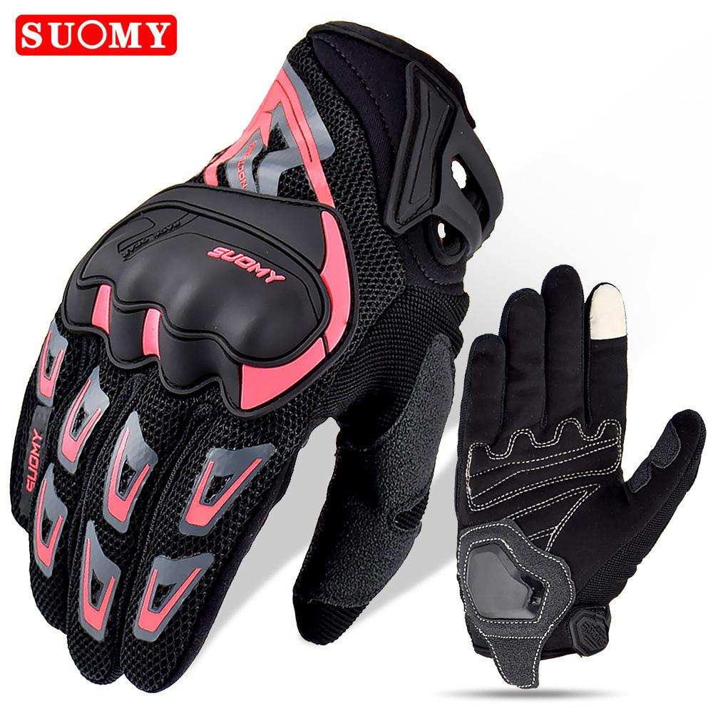 Thin mesh breathable and comfortable four-season locomotive racing car anti-drop protection full finger
