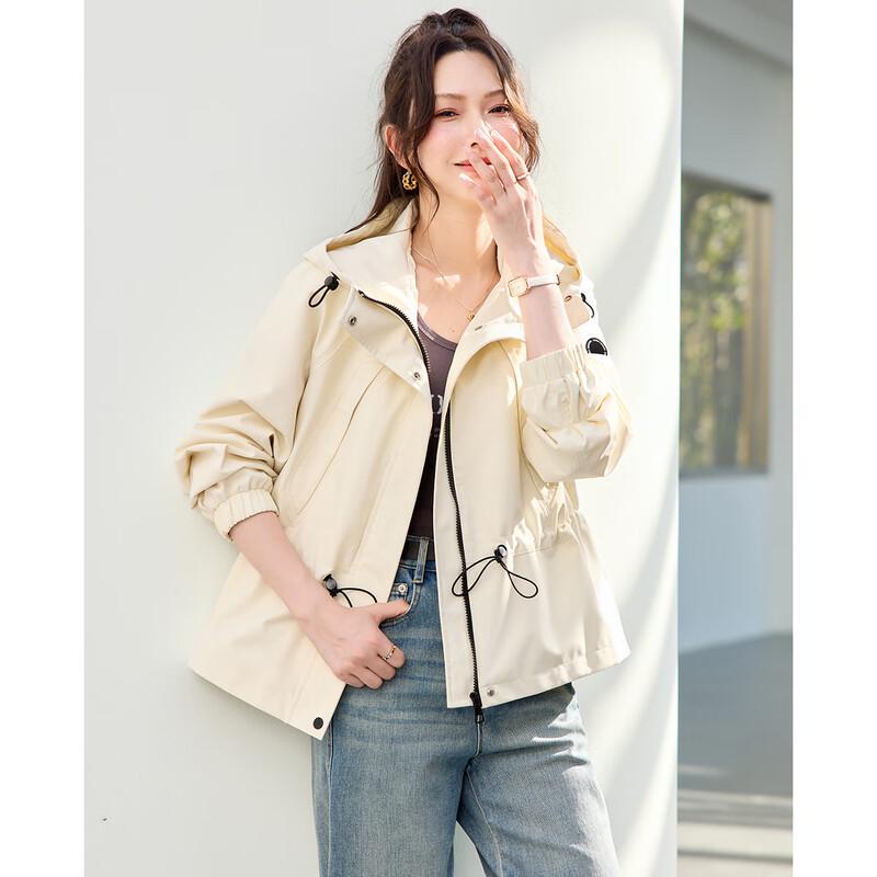 TERRE BLEUE Women's Hooded Short Parka Jacket