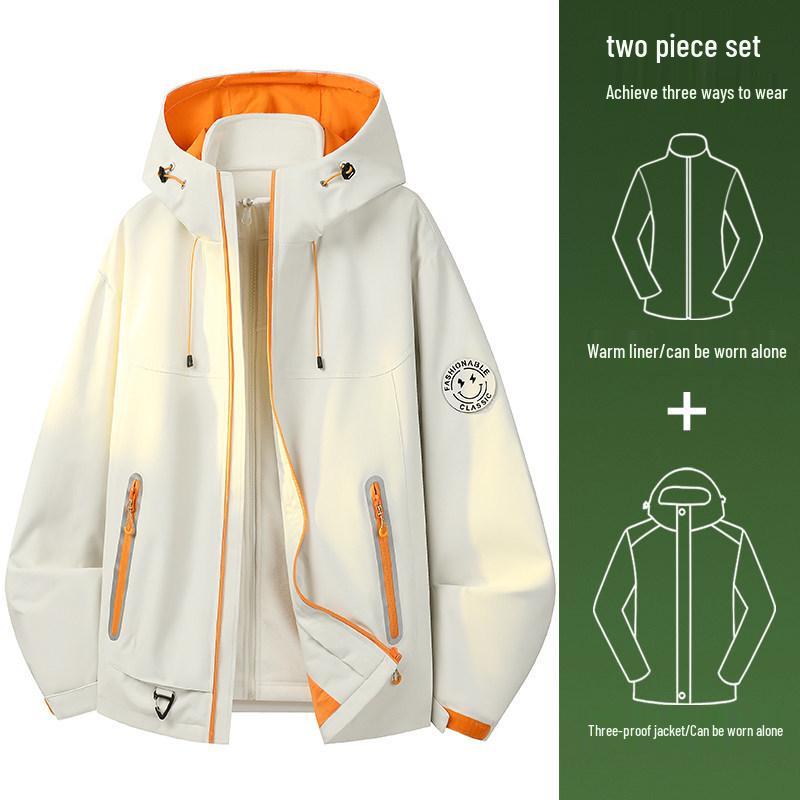 Женская куртка 3-в-1 Soft Shell: Раздельная верхняя одежда из двух частей для зимнего катания на лыжах, альпинизма и ветрозащитных активных мероприятий на свежем воздухе.