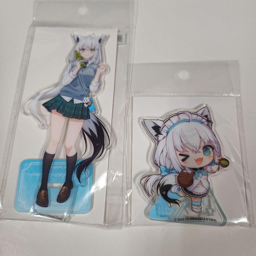 [USED] Shirakami Fubuki Korea Collaboration Cafe Acrylic Stand Set