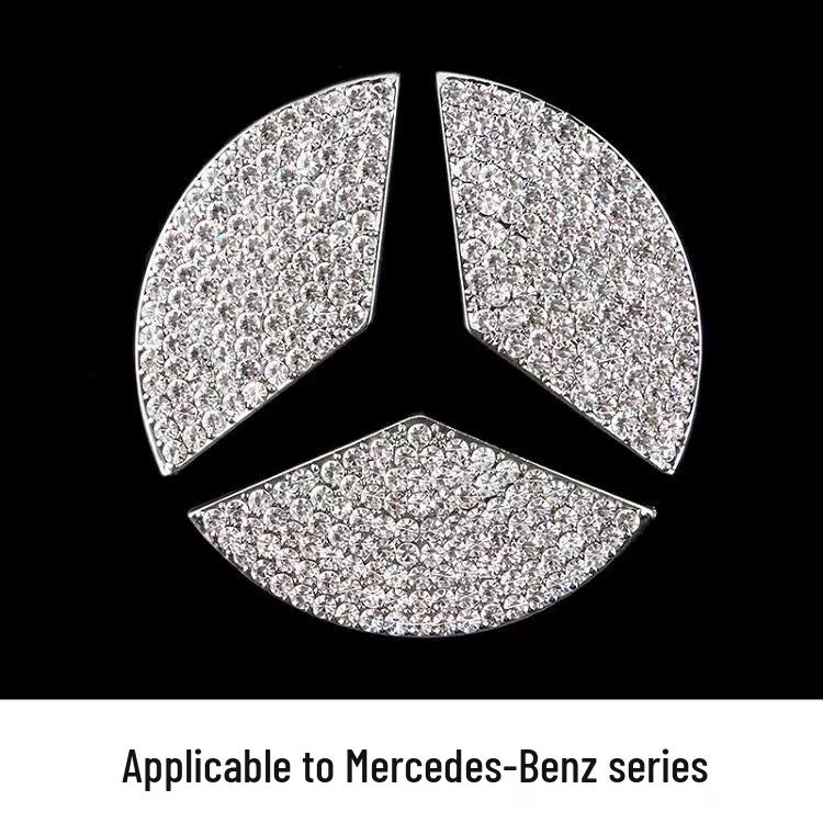 Наклейка со стразами на логотип руля - Стильное украшение салона автомобиля