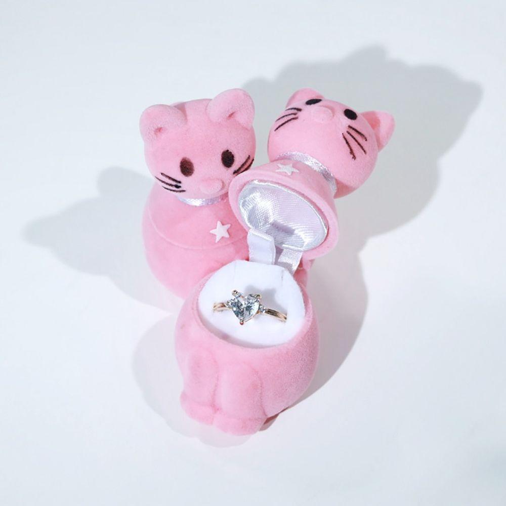 Romantic Lover Animals Turtle Tortoise Cat Jewelry Display Storage Case Velvet Ring Box Gift Boxes