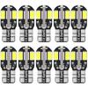 10 шт. T10 W5W Led Canbus 6000K DC12V 5730 габаритный фонарь плафон T10 светодиодный теплый белый свет для двери/багажника