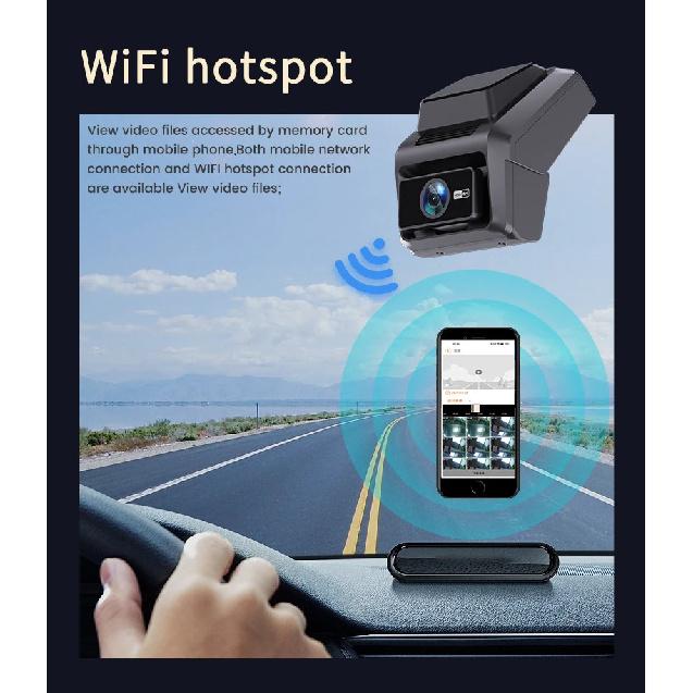 2K 4G 3-дюймовый видеорегистратор с двумя камерами, записью, Wi-Fi, GPS-трекингом, удаленной проверкой видео в реальном времени на телефоне, питание 12-24 В, автомобильная камера