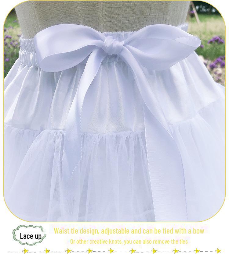 Юбка Fluffy Cloud Lolita JK для детей - нижняя юбка без косточек с мягкой марлей для свадеб и особых случаев
