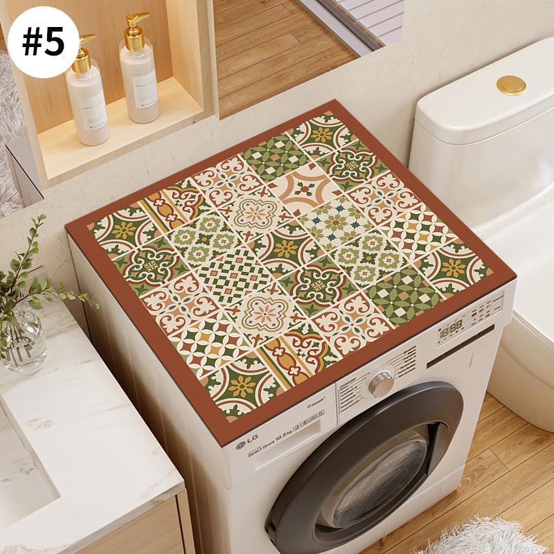 Washing Machine Dust Cover Waterproof Oven Microwave Refrigerator Fridge Top Protector Mat Coffee Drain Pad Table Placemat