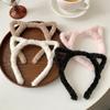 Cat Ear Headband Plush Winter Furry Rabbit Ear Hairband Cute Hair Bundle Furry Headband Sweet Wash Face Headband Girl Head Hoop Hair Accessories