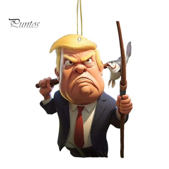 1/9 шт. Рождественский орнамент Трампа, акриловое украшение для рождественской елки, забавные аксессуары для автомобиля Трампа для сторонников Трампа, декор для офиса и дома
