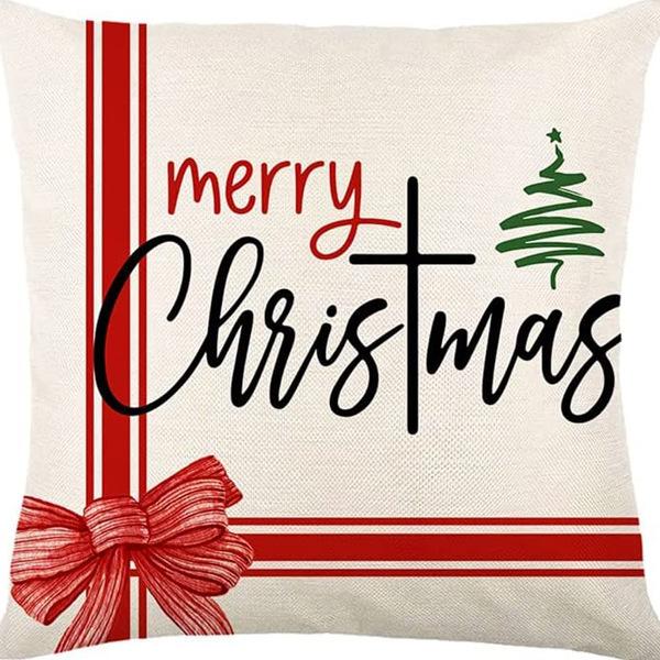 New Christmas Pillowcase Bedroom Sofa Decoration Cushion Bed Backrest Festive Decoration