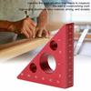 High-precision aluminum alloy triangular ruler for woodworking measurements
