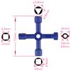 Многофункциональный ключевой ключ 4 в 1 Универсальный внутренний крестообразный треугольный сантехнический ключ
