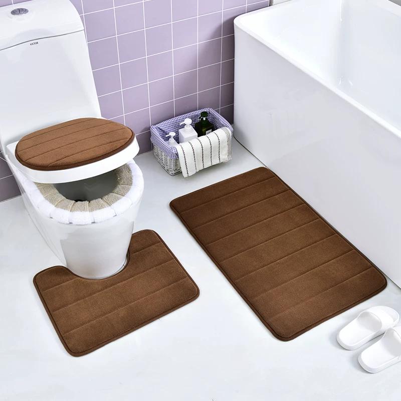 Toilet Floor Mat Bathroom Absorbent Door Mat Doorway Quick-Drying Foot Mat Toilet Non Slip Carpet For Home Toilet Mat