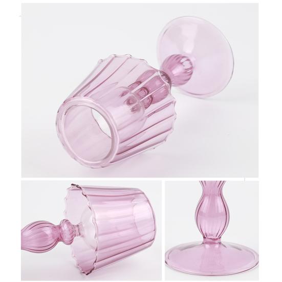 Модный подсвечник, изысканное мастерство, высокое украшение из боросиликатного стекла