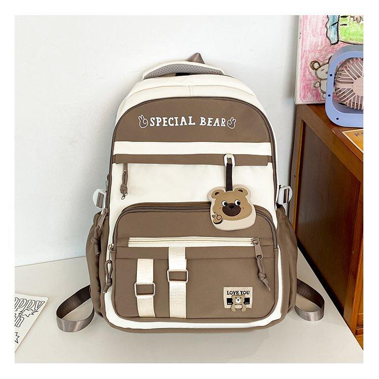 Schoolbag Mori ins Simple contrasting colors Large capacity High value Versatile schoolbag Junior high school students College students Backpack