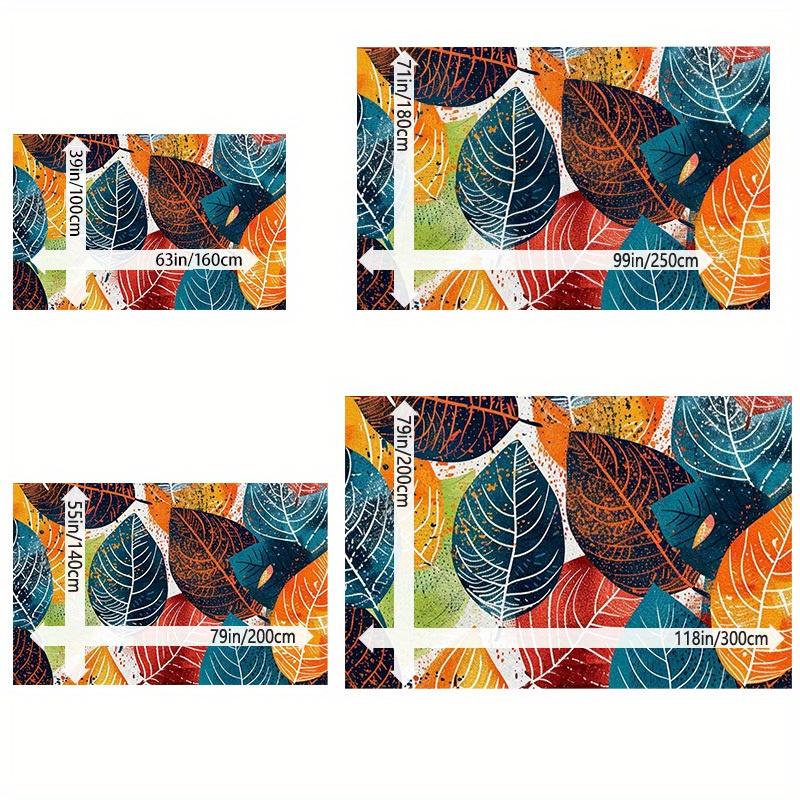 Красочный ковер из хрустального бархата с лиственным узором для гостиной и спальни, домашнего офиса, прихожей и внутреннего декора