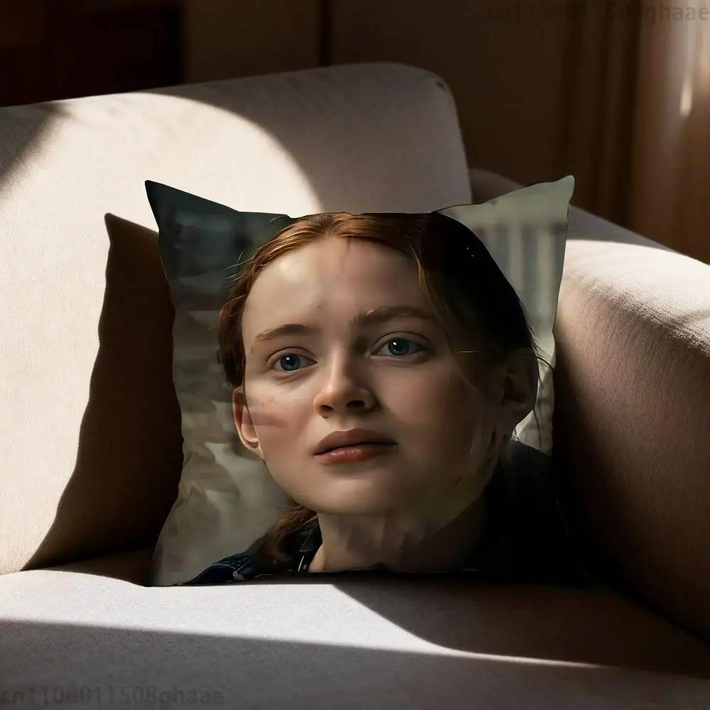 Sadie Sink Stranger Style Sofa Pillow Cover Casual Decorative Cushion Case Home Decor