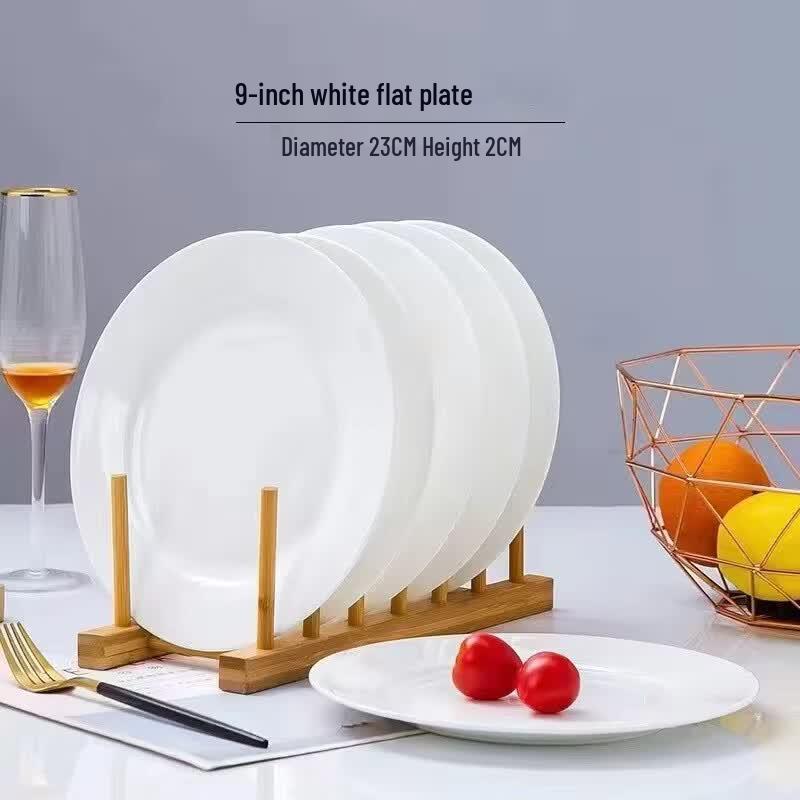 Huaiyi White Ceramic Dinnerware Collection