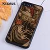 Krajews Японская маска Ханья Чехол для телефона Cover For iPhone 17 Air 16 15 14 plus 11 12 13 pro max Plus coque Shell Fundas