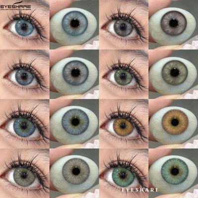Цветные контактные линзы Контактные линзы Lake Blue Коричневые натуральные линзы Светло-зеленые линзы Серовато-белые контактные линзы 1 пара