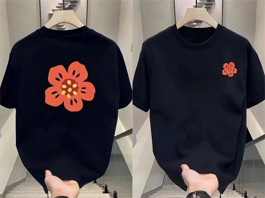 2026 New Cartoon floral Unisexs and woUnisexs shortsleeved street style tshirt