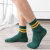 Мужские носки Двухполосные носки до середины икры Однотонные носки Двухполосные носки Мужские хлопковые носки Спортивные Осенне-зимние носки