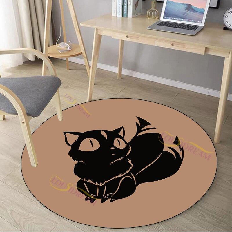 3D принт Hanyou No Yashahime, ковер с узором, круглый ковер, домашний декор, противоскользящий круглый коврик для спальни, коврик для стула