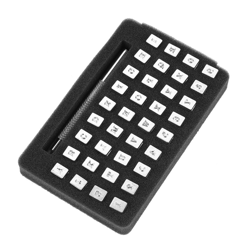 36 шт., стальной штамп с буквами и номерами, штамп для кожи, перфоратор для печати на коже своими руками