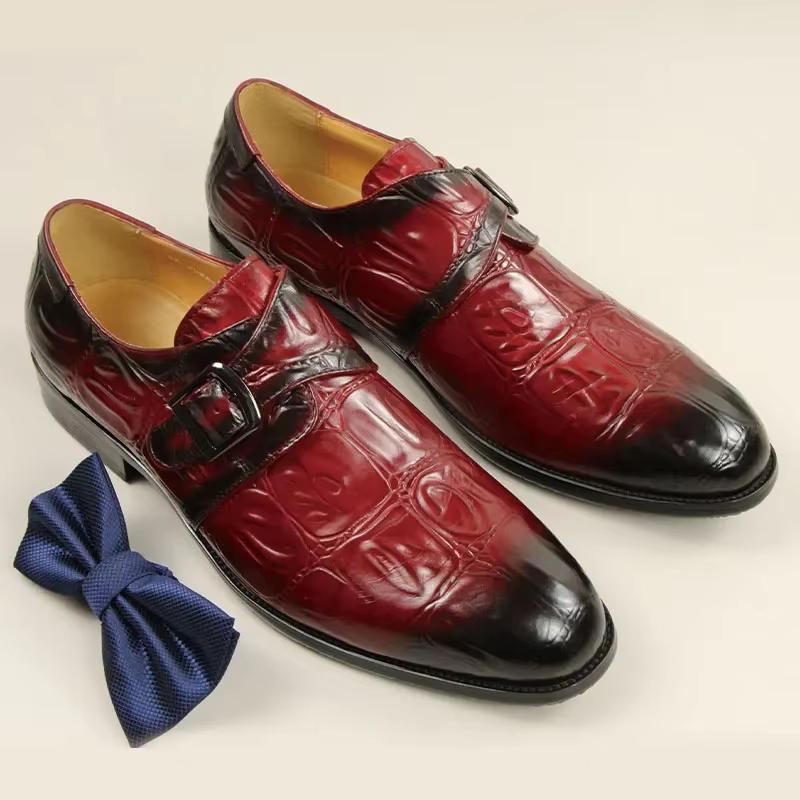 Fashion Italian Luxury Men's Loafers Genuine Leather Casual Shoes Comfortable Daily Wear, Fashion Buckle Design, Premium Dress Shoes