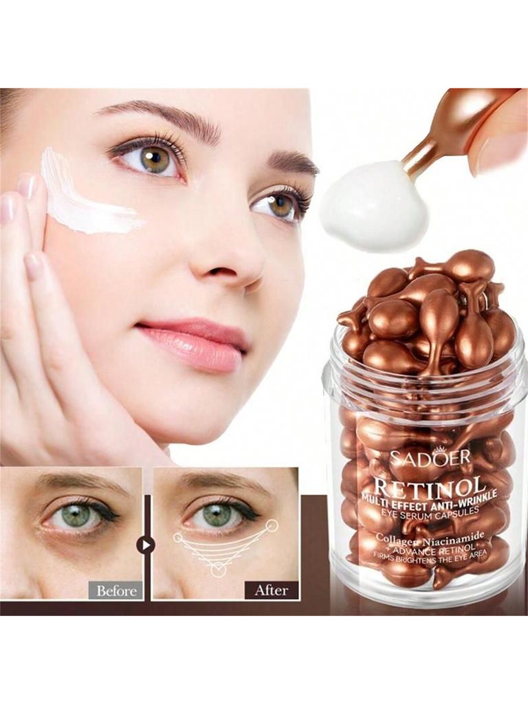 Набор из 45 капсул RETINOL MULEI EFFECT АНТИВОЗРАСТНАЯ СЫВОРОТКА ДЛЯ КОЖИ ВОКРУГ ГЛАЗ В КАПСУЛАХ Устраняет темные круги и мешки под глазами