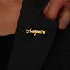 Shunquan Jewelry Customizable Stainless Steel Matte Heart-shaped Unisex Brooch Fashion Custom English Name Chest Ornament Gift