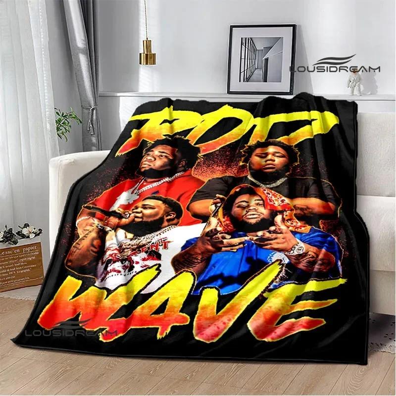 Плед с принтом рэпера Rod Wave Теплые фланелевые пледы Мягкий и удобный плед Домашний дорожный плед Постельные принадлежности Подарок на день рождения