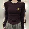 Plush Base Shirt for Women New Style Spring, Autumn and Winter Inner Wear Slim and Small Long-sleeved T-shirt Warm Top