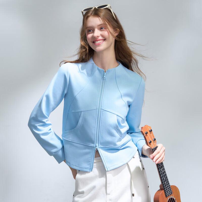A02 Women's Fleece-Lined Stand Collar Hoodie Jacket