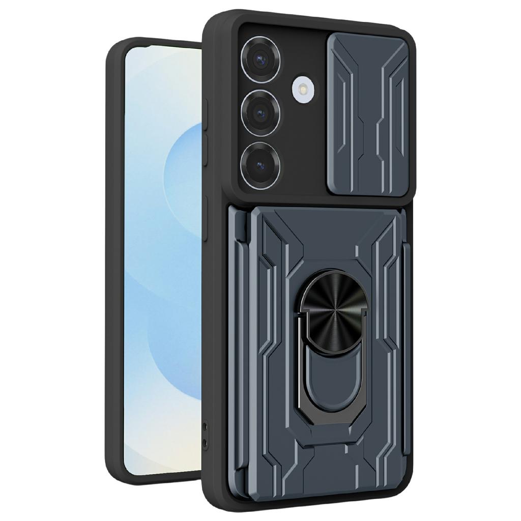 For Samsung Galaxy A57 5G Case PC + TPU Kickstand Phone Back Cover with Camera Slider