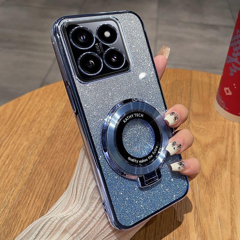 Роскошный чехол-подставка с магнитной присоской для Xiaomi MI 14 13 PRO 12 11 Lite CIVI 4 3 2 POCO X 4 3 M 3 4 Противоударный чехол-подставка