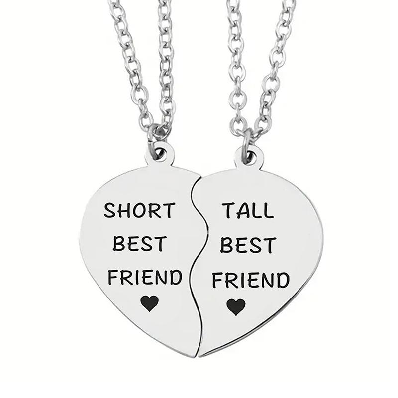 2 шт./компл. Мы лучшие друзья, потому что все остальные отстойные Ожерелье с подвеской-сердцем из нержавеющей стали, Ювелирные изделия дружбы, Подарки