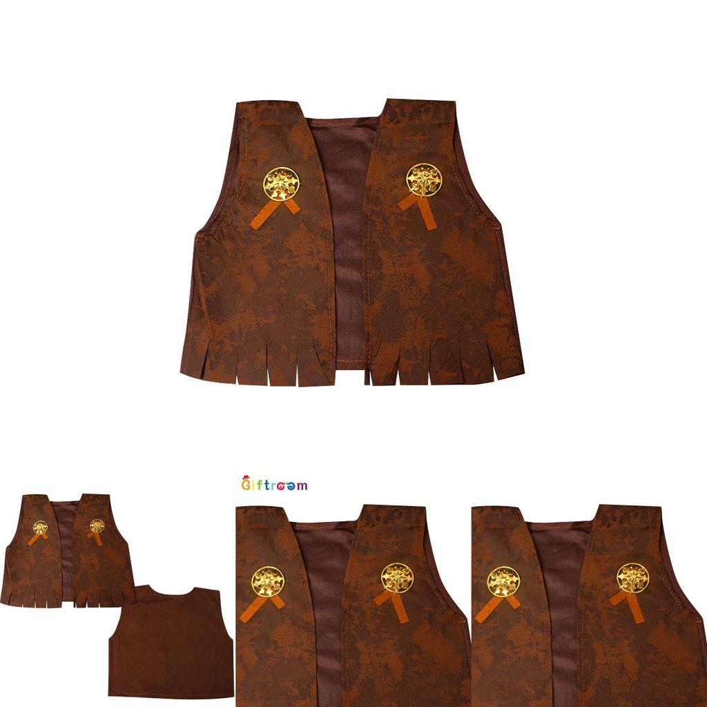 Western Cowboy Style Vest For Adults And Kids Polyester Stage Costume Men Women