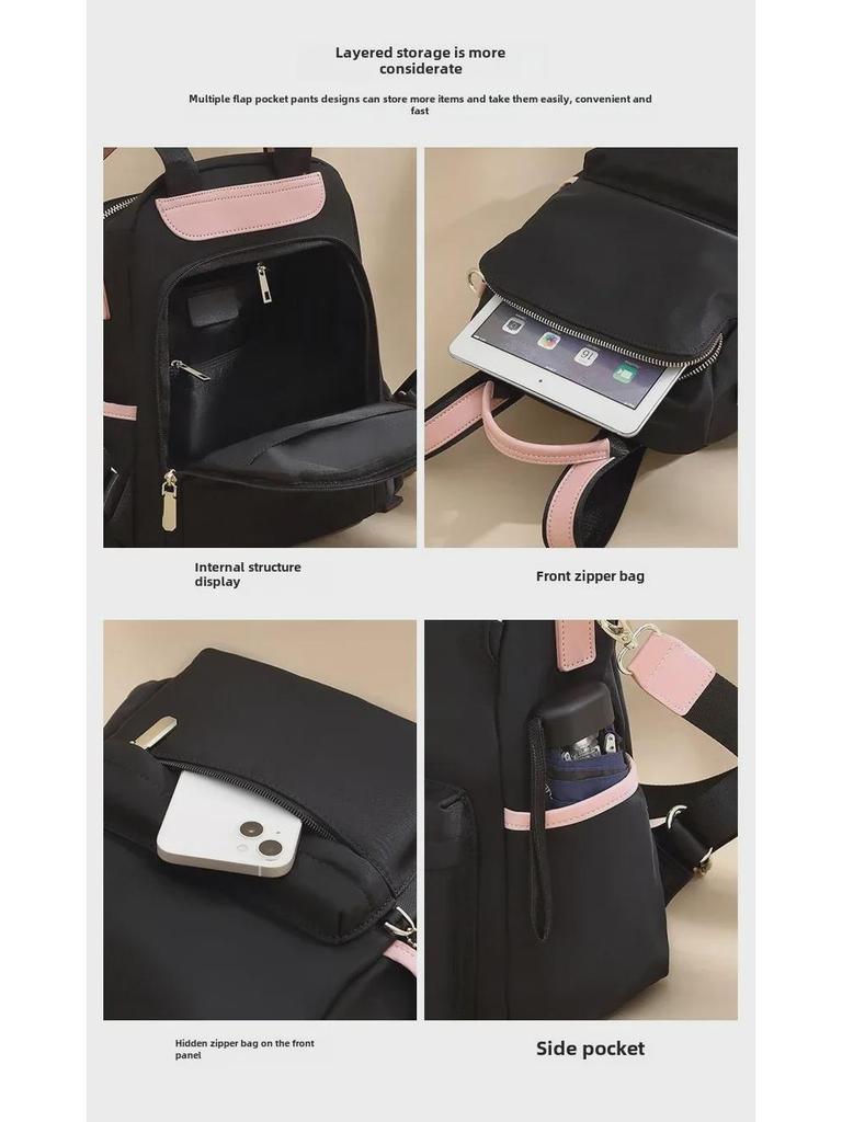 Women's Anti-Theft Oxford Canvas Backpack - 2025 Korean Fashion Trend, Stylish Travel Bag