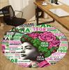 Alpha Kappa Alpha Pattern Round Rug, Indoor/Outdoor Mat, for Picnic, Gameroom, Bedroom, Office, Living Room, Home Decor Carpet, Birthday Gift