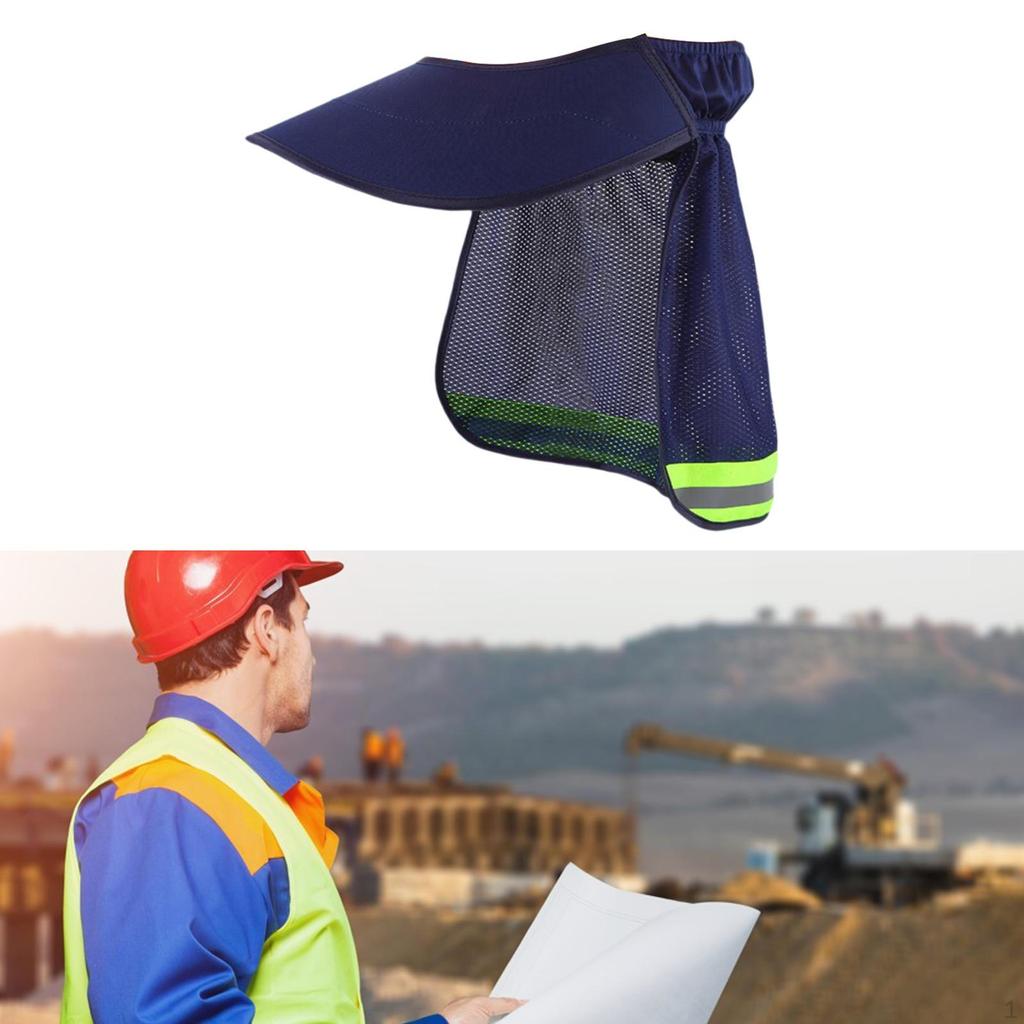 Тент каски с широкими полями, легкая защита от солнца, защитный чехол для шеи со светоотражающей полосой для