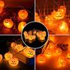 Battery Powered Halloween Pumpkin String Light LED Pumpkin Lantern Decorative Fairy Lamp for Haunted House Yard Party Room Decor