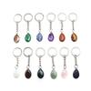 Natural Stone Keychain Key Ring Key Chain Key Holder Drop Crystal Gems Key Finder Keychains for Women Men Jewelry, Handbags Accessories 82x11 Mm